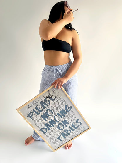 NO DANCING ON TABLE